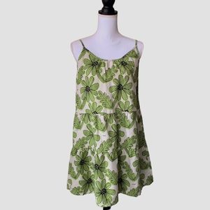 YVONNE COLLECTION LINEN BLEND FLORAL DRESS